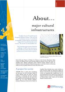 About... major cultural infrastructures