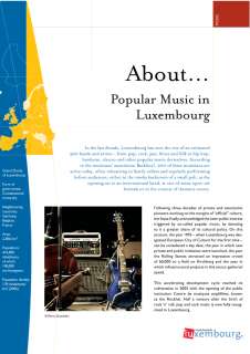 About... Popular Music in Luxembourg