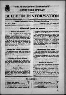 Bulletin d'information n° 3/1947