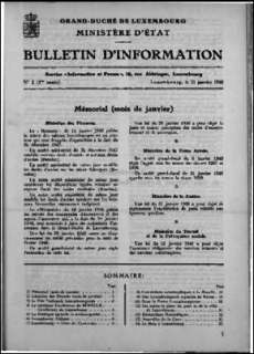 Bulletin d'information n° 1/1948