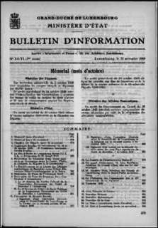 Bulletin d'information n° 10-11/1949