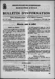 Bulletin d'information n° 7/1949