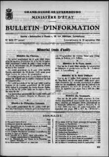 Bulletin d'information n° 8-9/1949