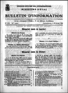 Bulletin d'information n° 1-2/1950