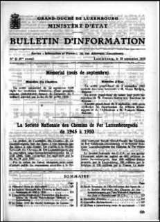 Bulletin d'information n° 9/1950