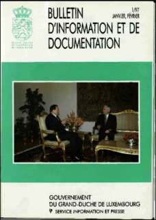 Bulletin d'information et de documentation 1/1997