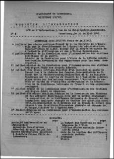 Bulletin d'information n° 8/1945