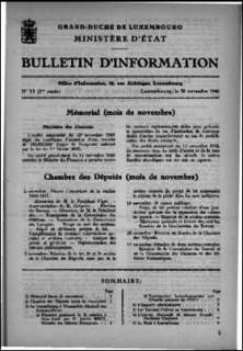 Bulletin d'information n° 11/1946