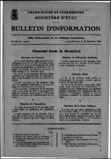 , Bulletin d'information 12/1946