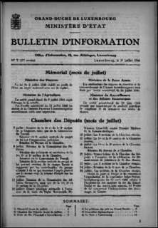 Bulletin d'information n° 7/1946
