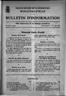 Bulletin d'information n° 8/1946