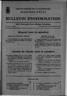 , Bulletin d'information 9/1946