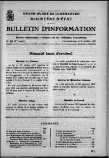 Bulletin d'information n° 10/1947
