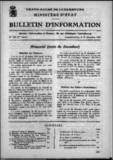 , Bulletin d'information 12/1947