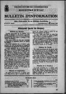 Bulletin d'information n° 2/1947