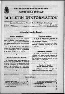 Bulletin d'information n° 8/1947