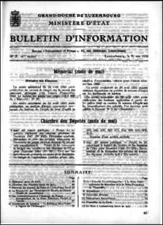 , Bulletin d'information 5/1950