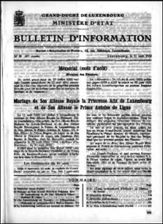 Bulletin d'information 8/1950