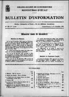 , Bulletin d'information 12/1951
