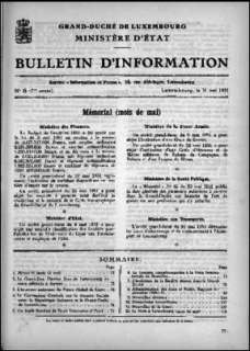 Bulletin d'information 5/1951