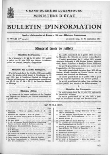 Bulletin d'information n° 7-8-9/1951
