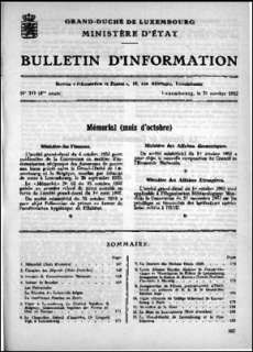 Bulletin d'information 10/1952