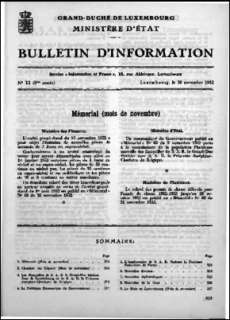 Bulletin d'information 11/1952