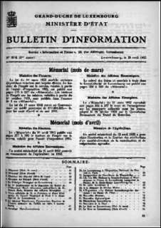 Bulletin d'information 3-4/1952