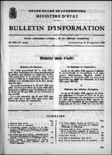Bulletin d'information 8-9/1952
