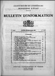 Bulletin d'information 1-3/1953