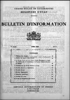 Bulletin d'information 4/1953