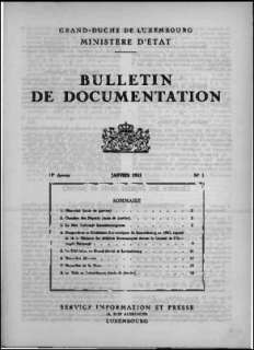 Bulletin de documentation 1/1955