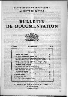 Bulletin de documentation 10/1955