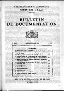 Bulletin de documentation 8-9/1955