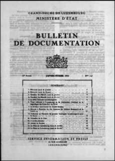 Bulletin de documentation 1-2/1956