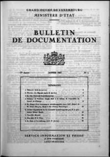 Bulletin de documentation 1/1957