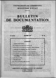Bulletin de documentation 10/1957