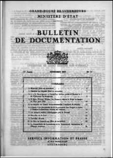 Bulletin de documentation 11/1957