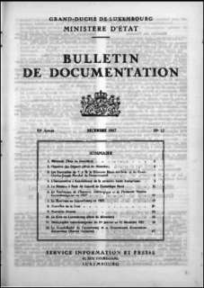 , Bulletin de documentation 12/1957