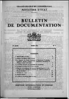 , Bulletin de documenation 3/1957