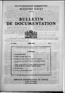 Bulletin de documentation n° 4/1957