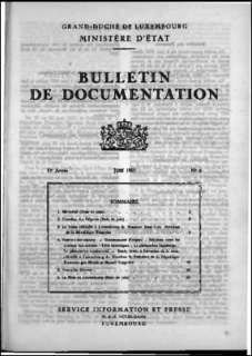 , Bulletin de documentation 6/1957