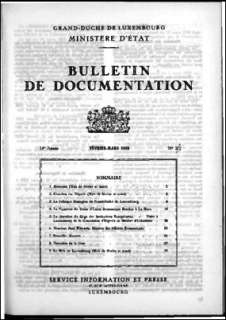 , Bulletin de documentation 2-3/1958