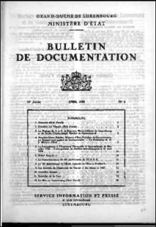 Bulletin de documentation 4/1958