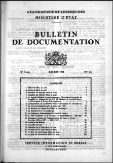 , Bulletin de documentation 5-6/1958