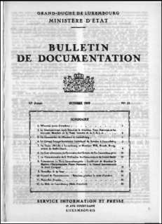 , Bulletin de documentation 10/1959