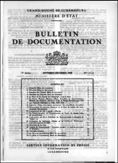 Bulletin de documentation 11-12/1959
