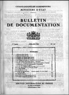 Bulletin de documentation n° 4-5/1959
