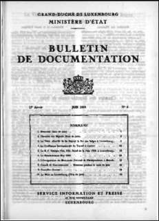 Bulletin de documentation n° 6/1959