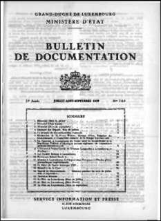Bulletin de documentation 7-9/1959